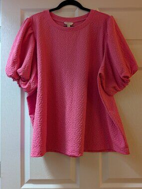 Plus Size Jacquard Top  Size 4X